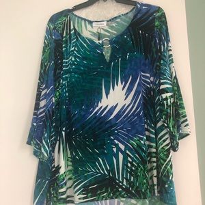 Calvin Klein palm leaf print tunic